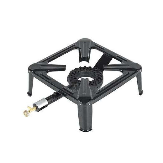 Muvip Cocina de Gas 1 Fuego - Quemador de Hierro Fundido - 7kw de Potencia - Llave de Regulacion de Gas