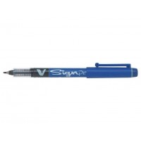 Pilot Rotulador de Punta Fina V-Sign Pen - Punta Fina de 2mm - Trazo de 0.6mm - Color Azul