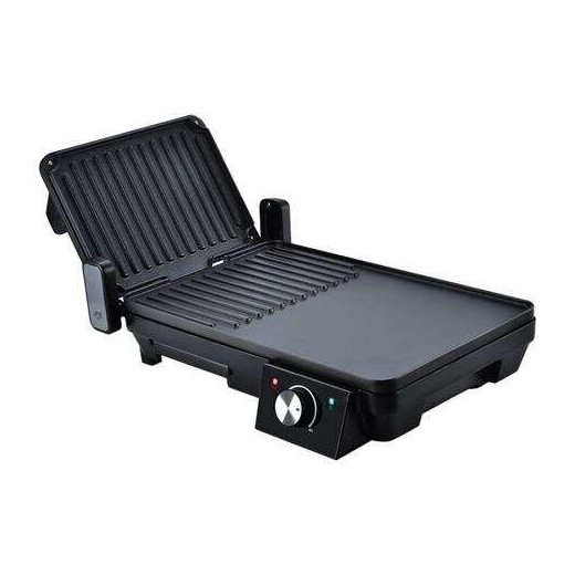 Muvip Sandwichera + Plancha Asar 2000W - Apertura hasta 180º - Placas Grill + Lisa -  Selector de Temperatura - Placa Superior Basculante - Asa Tacto Frio
