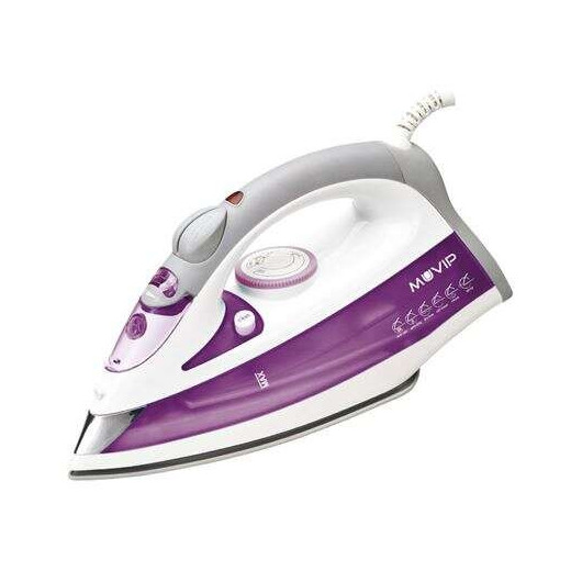 Muvip Plancha de Ropa con Vapor 2200W - Suela de Ceramica - Deposito de 350ml - Control de Temperatura - Cable de 1.80m