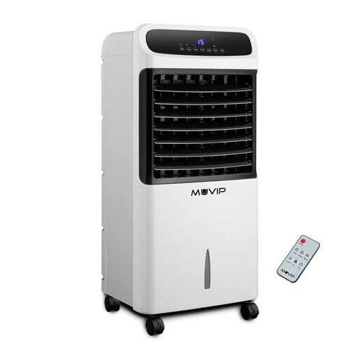 Muvip Climatizador 12 Litros 80W High Power - 3 Velocidades - Pantalla LED - Temporizador - Caudal de Aire 600m3/h - Mando a Distancia