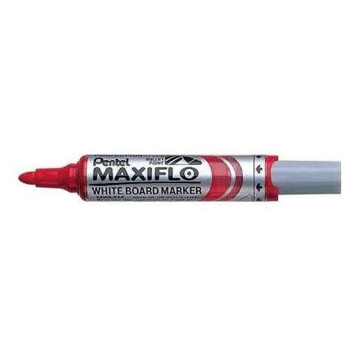 Pentel Maxiflo Rotulador para Pizarra Blanca - Regulacion del Flujo de Tinta - Punta Redonda - Ancho de Linea 2