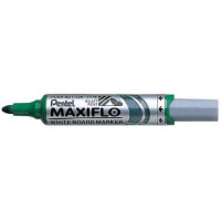 Pentel Maxiflo Rotulador para Pizarra Blanca - Regulacion del Flujo de Tinta - Punta Redonda - Ancho de Linea 2