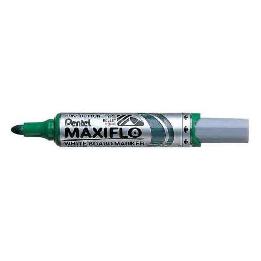 Pentel Maxiflo Rotulador para Pizarra Blanca - Regulacion del Flujo de Tinta - Punta Redonda - Ancho de Linea 2
