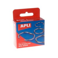 Apli Pack de 20 Anillas Metalicas Articuladas Ø25 mm