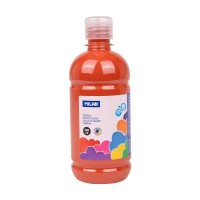 Milan Botella de Tempera 500ml - Tapon Dosificador - Secado Rapido - Mezclable - Color Marron