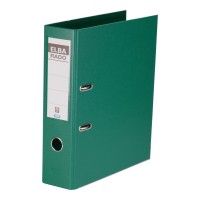 Elba Plast Archivador Tamaño A4 - Ancho 80mm - Con Palanca y Rado - Resistente y Duradero - Fabricado en PVC - Color Verde