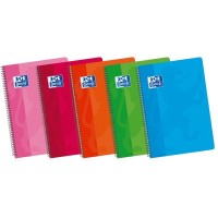 Oxford School Classic Fº Cuaderno Espiral Tapa Blanda - 80 Hojas - Tamaño Fº - Colores Surtidos