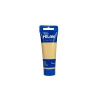 Milan Tubo de Pintura Acrilica 75ml - Pigmentos de Alta Calidad - Mezclable - Color Oro