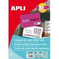 Apli Tarjetas de Visita Doble Cara Mate 320g 20 Hojas