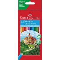 Faber-Castell Classic Colour Pack de 12 Lapices de Colores Hexagonales - Resistencia a la Rotura - Colores Surtidos