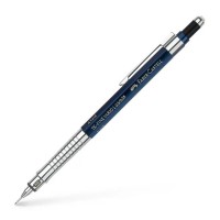 Faber-Castell TK-Fine Vario L Portaminas HB 0.3mm - Con Goma de Borrar - Clip de Metal - Color Azul