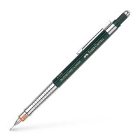 Faber-Castell TK-Fine Vario L Portaminas HB 1mm - Con Goma de Borrar - Clip de Metal - Color Verde