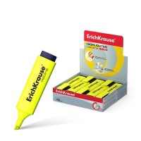 Erichkrause Visioline V-20 - Marcador de Texto - Punta Biselada - Tinta Fluorescente a Base de Agua - Color Amarillo