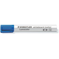 Staedtler Lumocolor 351 Marcador para Pizarra Blanca - Punta Biselada 2 - 5mm Aprox - Secado Rapido - Color Azul