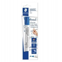 Staedtler Lumocolor 351 Rotulador para Pizarra Blanca - Trazo 2mm - Secado Rapido - Recargable - Color Azul