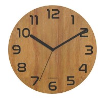 Unilux Reloj Palma Bamboo - Diseño Elegante y Moderno - Fabricado con Materiales Sostenibles - Color Negro/Madera