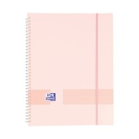 Oxford Live & Go A4 Carpeta de Fundas - Tapa de Plastico Opaco - Espiral 20 Fundas - Color Rosa Chicle