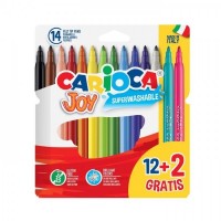 Carioca Joy Pack de 12 Rotuladores + 2 Gratis - Colores Surtidos