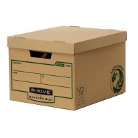 Fellowes Bankers Box Earth Contenedor de Archivos - Montaje Manual - Carton Reciclado Certificacion FSC - Color Marron