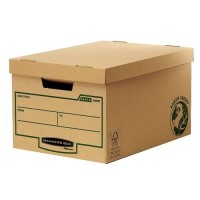 Fellowes Bankers Box Earth Maxi Contenedor de Archivos - Montaje Manual - Carton Reciclado Certificacion FSC - Color Marron