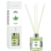 Prady Ambientador Premium Marihuana - Frasco de Cristal 130ml y Varitas Difusoras