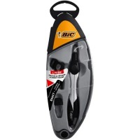 Bic Exact Compas para Portaminas o Lapiz - Cuerpo de Metal Negro o Rojo Aleatorio