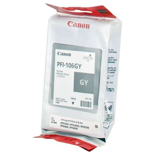 Canon PFI106 Gris Cartucho de Tinta Original - PFI106GY/6630B001