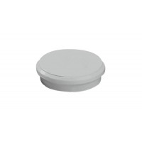 Dahle 95524 Pack de 10 Imanes para Pizarra Blanca - Diametro de 24mm - Color Gris