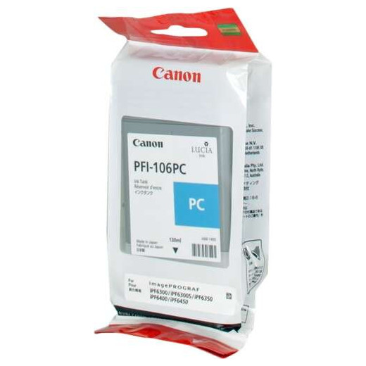 Canon PFI106 Cyan Photo Cartucho de Tinta Original - PFI106PC/6625B001