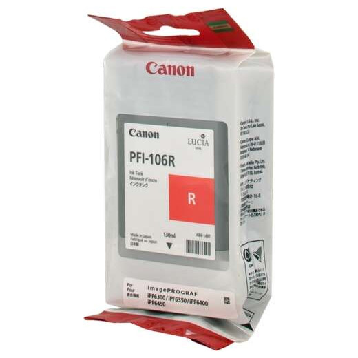 Canon PFI106 Rojo Cartucho de Tinta Original - PFI106R/6627B001