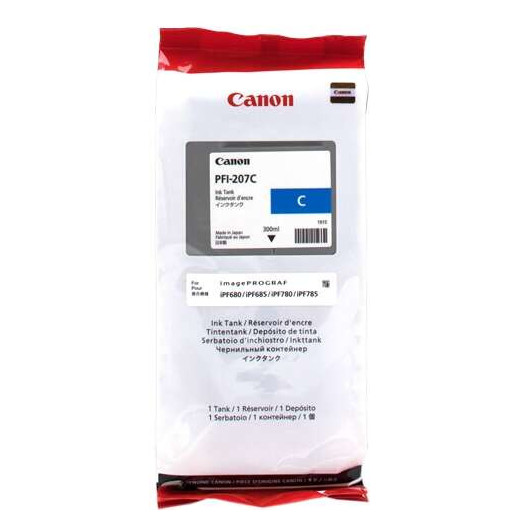 Canon PFI207 Cyan Cartucho de Tinta Original - PFI207C/8790B001