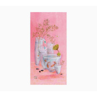 Pictura Aquarupella Gaëlle Boissonnard Tarjeta Doble 10.5x21cm - Acabado en Barniz de Relieve UV Grueso - Laminado Mate de Tacto Suave - Papel con Certificacion FSC