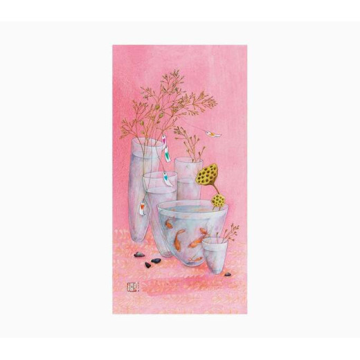 Pictura Aquarupella Gaëlle Boissonnard Tarjeta Doble 10.5x21cm - Acabado en Barniz de Relieve UV Grueso - Laminado Mate de Tacto Suave - Papel con Certificacion FSC