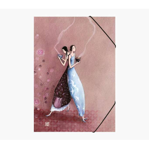 Pictura Gaëlle Boissonnard Carpeta con Cierre de Gomas - para Formato A4 - Cierre con Goma Elastica Redonda - Ideal para Organizar Documentos