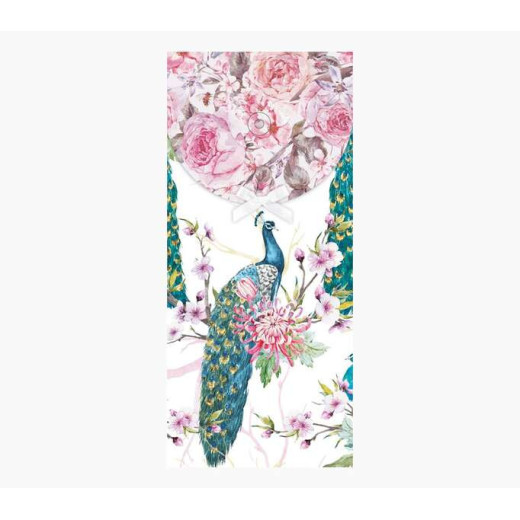 Pictura Tarjeta Money Cards - Tarjeta de Regalo Tipo Sobre Vertical - Tematica Pavo Real - 9.6x21.3cm - Embolsada Individualmente en Celofan - Incluido Sobre Blanco - Papel con Certificacion FSC