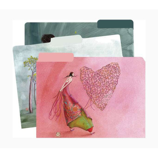 Pictura Gaëlle Boissonnard Carpeta con Pestañas - 30x24cm - Acabado en Barniz de Relieve UV - Laminado Mate Suave - Impresion a Todo Color - Papel Certificado FSC