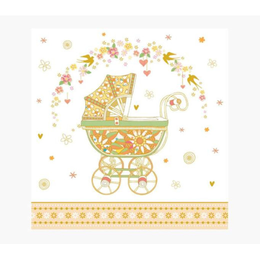 Pictura Tarjeta Arabesque - 16x16cm - Tematica Nacimiento - Tarjeta Triptica sin Envoltorio - Incluye Sobre Blanco - Papel con Certificacion FSC