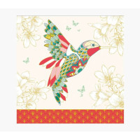 Pictura Tarjeta Arabesque - 16x16cm - Tematica Colibri - Tarjeta Triptica sin Envoltorio - Incluido Sobre Blanco - Papel con Certificacion FSC