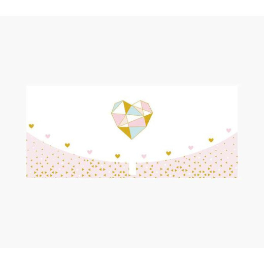 Pictura Tarjeta Money Cards - Formato Horizontal - Tematica Corazones - 21.3x9.6cm - Embolsada Individualmente - Incluye Sobre Blanco - Papel con Certificacion FSC