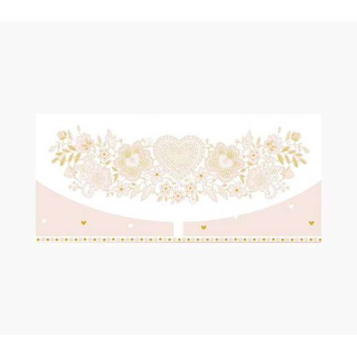 Pictura Tarjeta Money Cards - Tarjeta de Regalo Tipo Sobre Horizontal - Tematica Corazones y Flores - 21.3x9.6cm - Embolsada Individualmente en Celofan - Incluido Sobre Blanco - Papel con Certificacion FSC