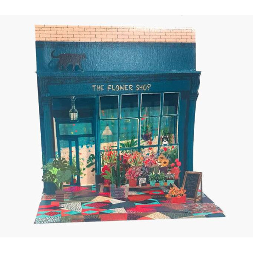 Pictura Tarjeta 3D Pop-Up - 16x16cm - Tematica Floristeria - Embolsada Individualmente - Incluye Sobre Blanco - Papel con Certificacion FSC