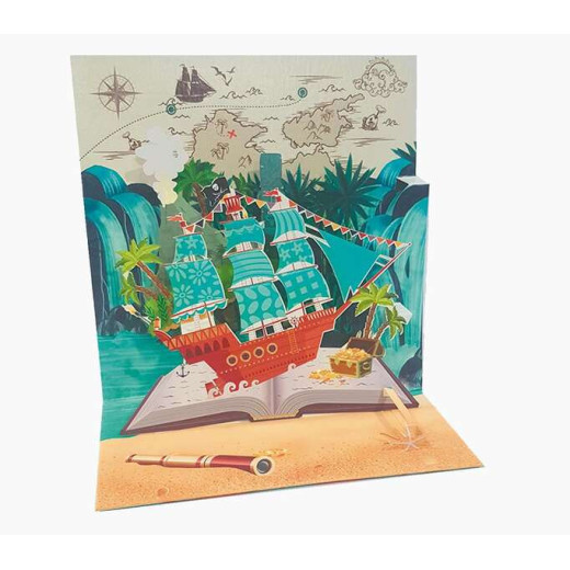 Pictura Tarjeta Felicitacion 3D Pop-Up - Laminas - Purpurina - Relieve - Cortes Laser - 16x16cm - Incluye un Sobre Blanco y Envoltorio en Papel de Celofan - Papel con Certificacion FSC