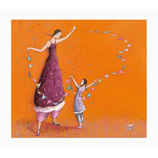 Pictura Aquarupella Gaëlle Boissonnard Tarjeta Doble 14x16cm - Acabado en Barniz de Relieve UV Grueso - Laminado Mate de Tacto Suave - Papel con Certificacion FSC