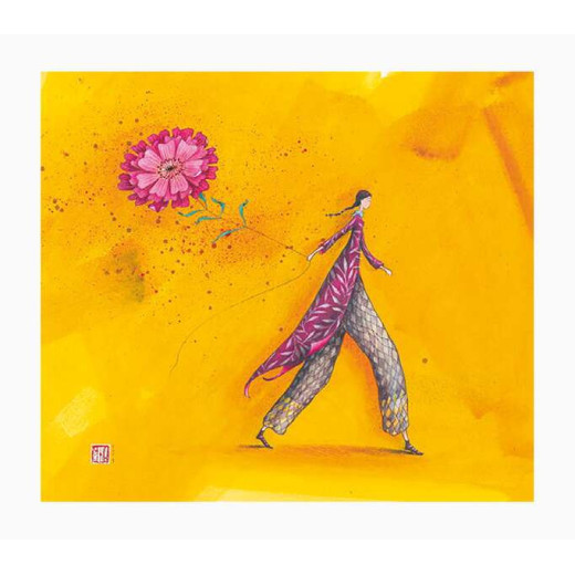 Pictura Aquarupella Gaëlle Boissonnard Tarjeta Doble 14x16cm - Acabado en Barniz de Relieve UV Grueso - Laminado Mate de Tacto Suave - Papel con Certificacion FSC