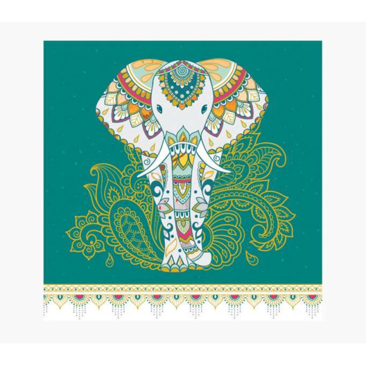 Pictura Tarjeta Arabesque - 16x16cm - Tematica Elefante - Tarjeta Triptica sin Envoltorio - Incluido Sobre Blanco - Papel con Certificacion FSC