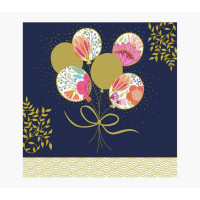 Pictura Tarjeta Arabesque - 16x16cm - Tematica Globos - Tarjeta Triptica sin Envoltorio - Incluido Sobre Blanco - Papel con Certificacion FSC