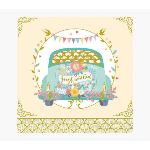 Pictura Tarjeta Arabesque - 16x16cm - Tematica Boda - Tarjeta Triptica sin Envoltorio - Incluido Sobre Blanco - Papel con Certificacion FSC