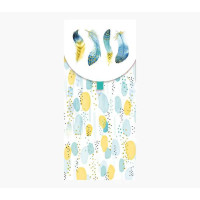 Pictura Tarjeta Money Cards - 9.6x21.3cm - Tematica de Plumas - Ideal para Regalar Cheques