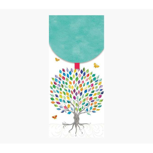 Pictura Tarjeta Money Cards - Tarjeta de Regalo Vertical - 9.6x21.3cm - Tematica Arbol - Embolsada Individualmente - Incluye Sobre Blanco - Papel con Certificacion FSC